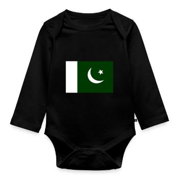 pakistan - Baby Bio-Langarm-Body - Schwarz - Vorne