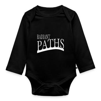 fun continuous journey funny sayings sunshine - Baby Bio-Langarm-Body - Schwarz - Vorne