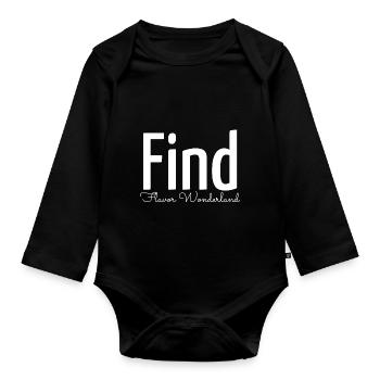 statement curious exploration culinary magic fun - Baby Bio-Langarm-Body - Schwarz - Vorne