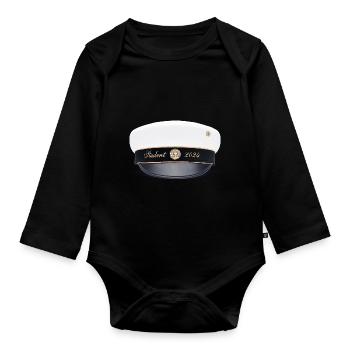Abschlussfeier 2024 Abiturfeier - Baby Bio-Langarm-Body - Schwarz - Vorne