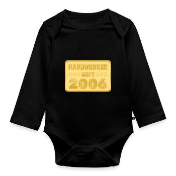 seit 2006 - Baby Bio-Langarm-Body - Schwarz - Vorne