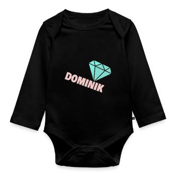 Cadeau pour Dominik - Body Bébé bio manches longues - noir - Devant