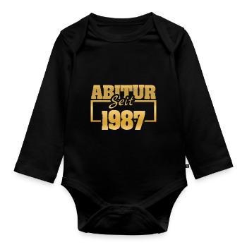 Pas d’école en 1987 - Body Bébé bio manches longues - noir - Devant