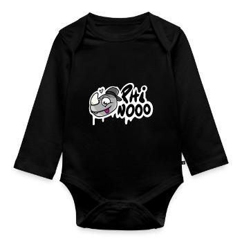 Cool Rhinooo - the shirt for the rhino crew :) - Organic Longsleeve Baby Bodysuit - black - Front