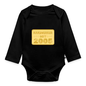 2005 - Organic Longsleeve Baby Bodysuit - black - Front