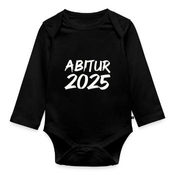 Abitur 2025 - Baby Bio-Langarm-Body - Schwarz - Vorne