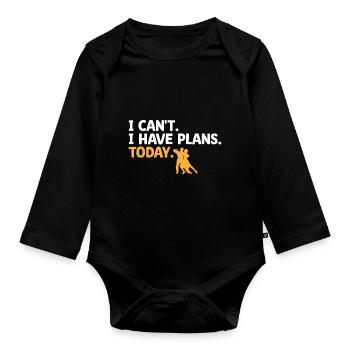 Ich kann Ich Habe Heute Pläne Für Tanzende Tänzerin - Baby Bio-Langarm-Body - Schwarz - Vorne