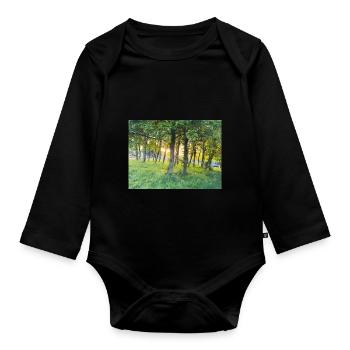 Forêt - Body Bébé bio manches longues - noir - Devant