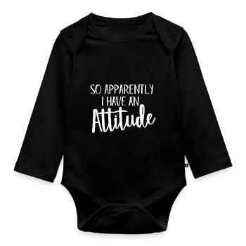 Donc, apparemment, j’ai une déclaration d’attitude - Body Bébé bio manches longues - noir - Devant