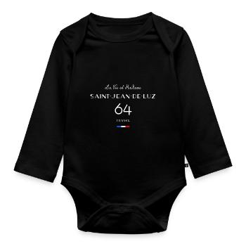 Saint Jean de Luz Pyrénées 64, Baskenland Frankreich - Baby Bio-Langarm-Body - Schwarz - Vorne