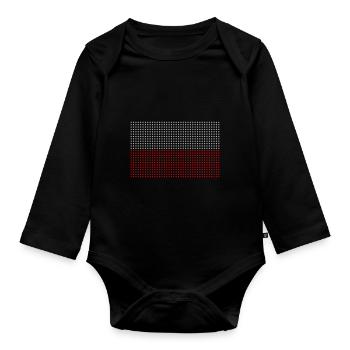 geo_flag_poland_plsph_2c - Body Bébé bio manches longues - noir - Devant