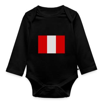 Peru - Baby Bio-Langarm-Body - Schwarz - Vorne