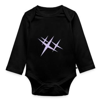 Glitzer / sparkle (1c) - Organic Longsleeve Baby Bodysuit - black - Front