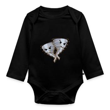 Tornado - Baby Bio-Langarm-Body - Schwarz - Vorne