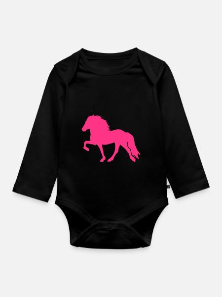 Tölter - Baby Bio-Langarm-Body - Schwarz
