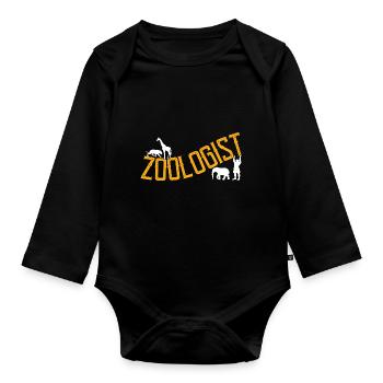 Zoowärter Zoologie - Body Bébé bio manches longues - noir - Devant