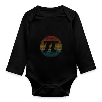 Pi Tag, weil wir pi lieben - Baby Bio-Langarm-Body - Schwarz - Vorne