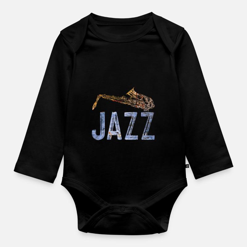 Jazz - Baby Bio-Langarm-Body - Schwarz