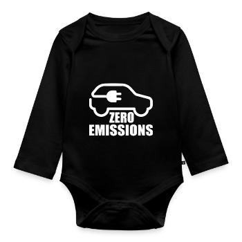 Electric Car Emobility - Baby Bio-Langarm-Body - Schwarz - Vorne