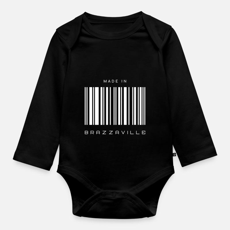 Made in Brazzaville - Body Bébé bio manches longues - noir