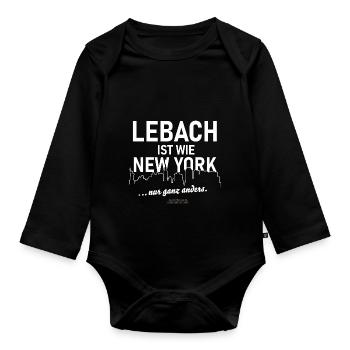Lebach - Baby Bio-Langarm-Body - Schwarz - Vorne