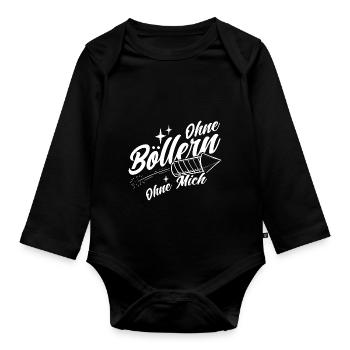Feuerwerk Silvester Feuerwerker Geschenk - Baby Bio-Langarm-Body - Schwarz - Vorne