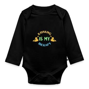 Kayak Kayaking - Body Bébé bio manches longues - noir - Devant