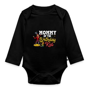 Circus Birthday Party Mama Theme Ringmaster - Organic Longsleeve Baby Bodysuit - black - Front