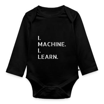 health informatics specialist apparel doctor - Organic Longsleeve Baby Bodysuit - black - Front