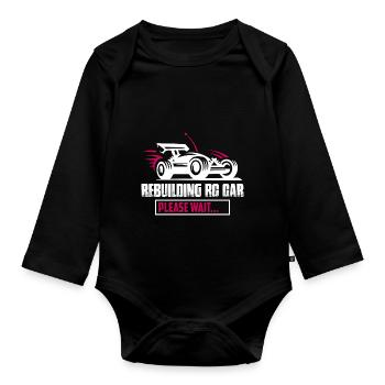 Rebuilding RC Car Please Wait... Model Car Remote - Organic Longsleeve Baby Bodysuit - black - Front