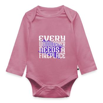 Love Carpenter Fille T-shirts - Body Bébé bio manches longues - mauve - Devant