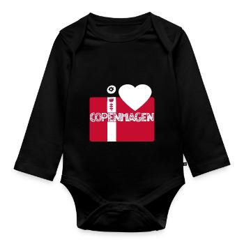 Kopenhagen - Baby Bio-Langarm-Body - Schwarz - Vorne