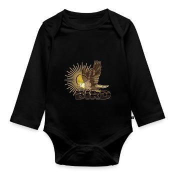 Bird of prey - Organic Longsleeve Baby Bodysuit - black - Front