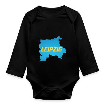 LEIPZIG - Organic Longsleeve Baby Bodysuit - black - Front