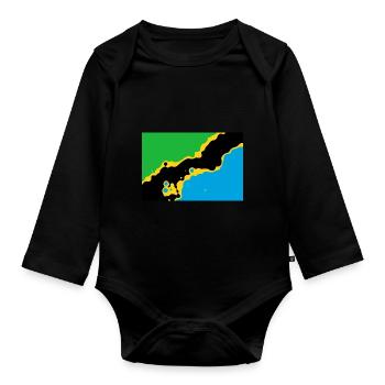 Tansania - Baby Bio-Langarm-Body - Schwarz - Vorne
