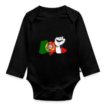 Faust Portugais Portugal - Body Bébé bio manches longues - noir - Devant