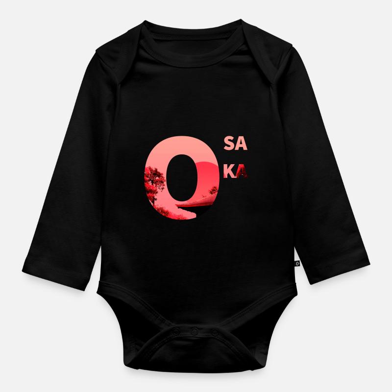 Osaka - Body Bébé bio manches longues - noir