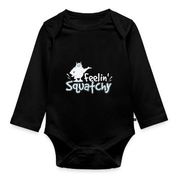 Feelin Squatchy Sasquatch - Organic Longsleeve Baby Bodysuit - black - Front