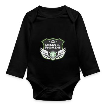 Kings of the Road - Organic Longsleeve Baby Bodysuit - black - Front
