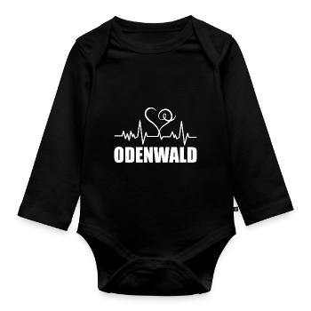 Heartbeat Odenwald - Baby Bio-Langarm-Body - Schwarz - Vorne