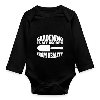 Gardener Orchard Hobby Gardener Gift Garden - Organic Longsleeve Baby Bodysuit - black - Front