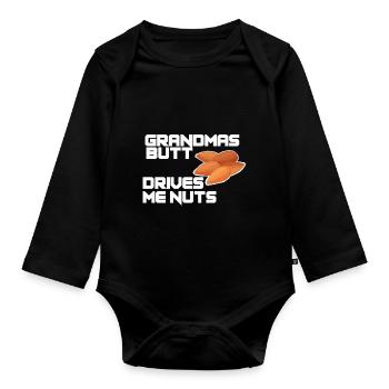 Les fesses de grand-mère me rendent fou Funnier - Body Bébé bio manches longues - noir - Devant