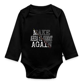 alien abduction alien spaceship alien - Baby Bio-Langarm-Body - Schwarz - Vorne
