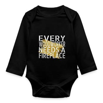 birthday gift birthday present idea felling - Baby Bio-Langarm-Body - Schwarz - Vorne