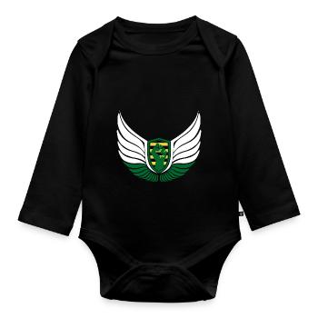 Sachsen Logo Erzgebirge Faust - Baby Bio-Langarm-Body - Schwarz - Vorne