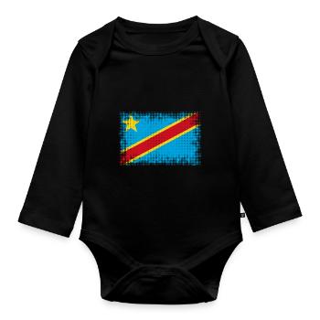 Kongo - Baby Bio-Langarm-Body - Schwarz - Vorne