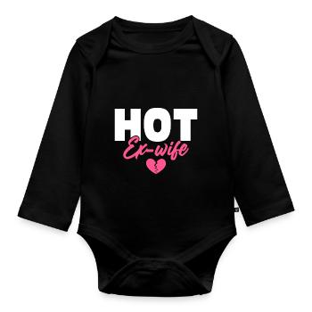 Hot Ex-Wife Divorce Women Divorcee - Organic Longsleeve Baby Bodysuit - black - Front