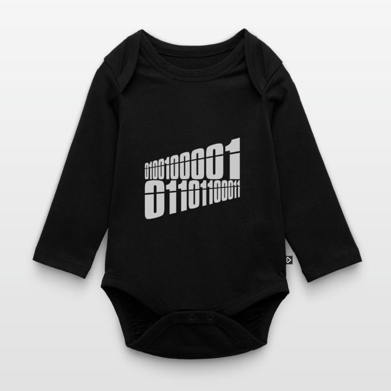 Langage de programme de code binaire Body Bébé bio manches longues