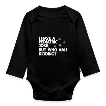 Kinderkrankenschwester - Baby Bio-Langarm-Body - Schwarz - Vorne