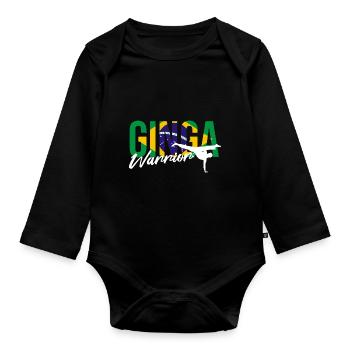 Dicton de danse afro-brésilienne pour la Capoeira - Body Bébé bio manches longues - noir - Devant